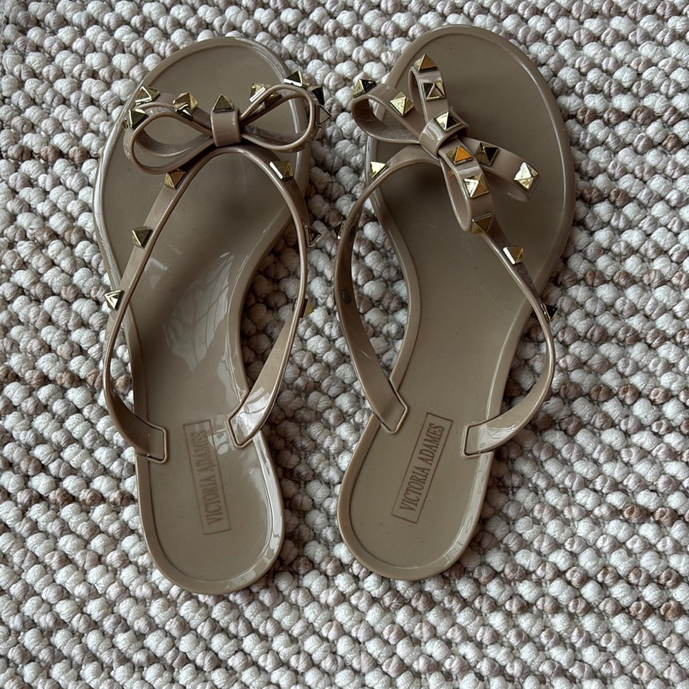 Tan Sandals with Bow